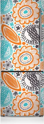 Produktbild von Magnete Küche Kühlschrank Kühlschrankmagnete 70x190 cm - Pastellblumen