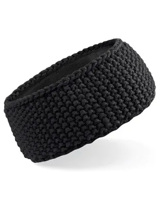 Produktbild von Beechfield B434 | Slopeside Waffle Headband - Farbe: Black - Größe: One Size