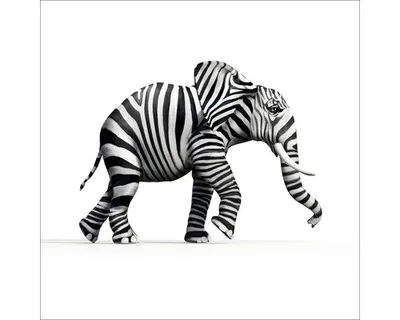 Produktbild von Glasbild Striped Elefant GLA2601 50x50 cm
