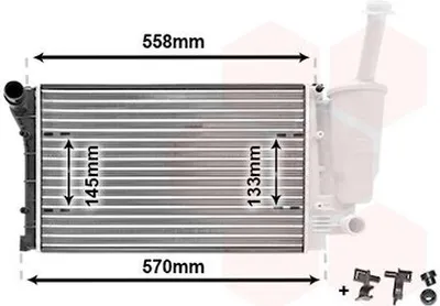 Produktbild von VAN WEZEL 17002368 Kühler Wasserkühler Motorkühler für FIAT PANDA (169) PANDA Van (169)