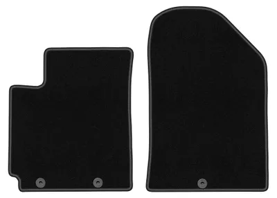 Image de Tapis avant en moquette pour Kia Picanto II JE 2011-2017 (à hayon) – 2 pièces, noirs, sur mesure – Wielganizator BASIC