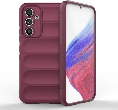 Produktbild von Mobigear Bumpy  Samsung Galaxy A54 Hülle Flexibles TPU Backcover - Weinrot