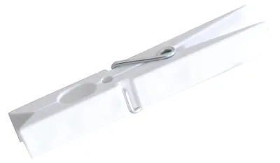 Wäscheklammern aus Kunststoff, weiß, 12 Stück, 2 cm
