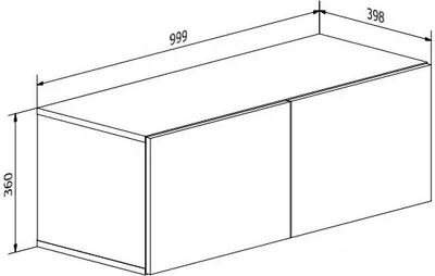 Produktbild von TV-Schrank COLGANTE KASCHMIR 100 cm mit LED Beleuchtung