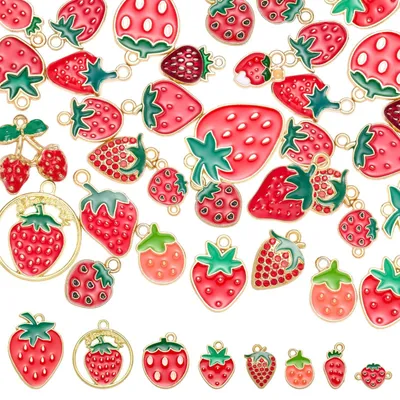 Produktbild von Set von 20 Süßen Obst Charms für Schmuckherstellung