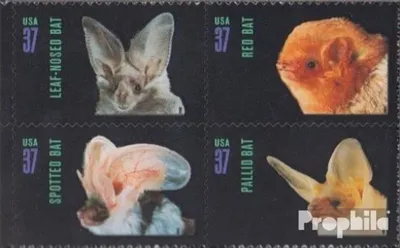 Produktbild von Briefmarken USA 2002 Mi 3635-3638 Viererblock (kompl.Ausg.) postfrisch Fledermäuse