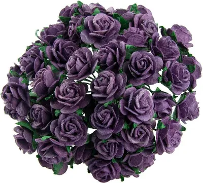 Immagine prodotto di Rose aperte viola 20 mm - 50 pezzi