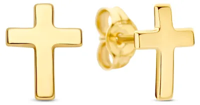 Produktbild von New Bling Oorknopjes – 9NBG-1052 – 14K Goud – Kruis – 8 mm