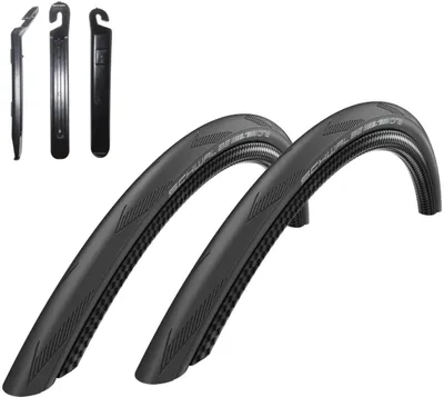 Immagine prodotto di 2 pneumatici Schwalbe ONE Performance R-Guard, misura 28 x 1,00 (23-622), colore nero, inclusi levagomme