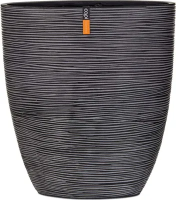 Produktbild von Capi Europe Topf oval hoch Rib Anthracite & Ivory - 14x32x17 - Anthrazit