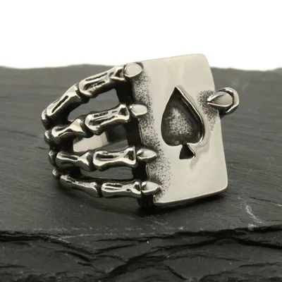 Produktbild von Ring Silber aus Edelstahl - POKER CLAW 60