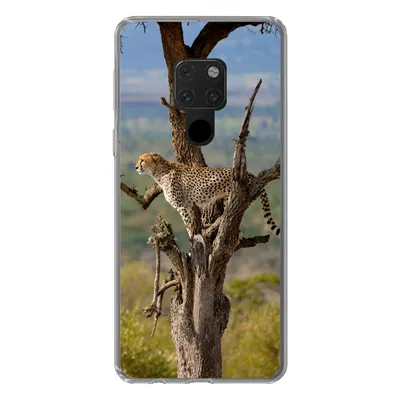 Produktbild von MuchoWow® Handyhülle Schutzhülle Hülle für Huawei P40 Lite Leopard - Baum - Tier Silikon Softcase Handy Hülle - Handy