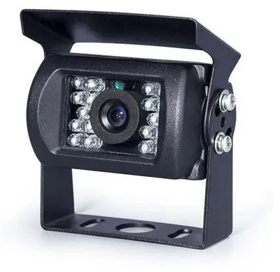 Image de Caméra de recul avec 18 LED, qualité HD, compatible 12-24 V, pour voiture, camionnette, camion, véhicule tout-terrain, bus, etc.