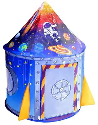 Immagine prodotto di Solidchoice - Tenda gioco a forma di razzo per bambini - Tenda pop-up per bambini, adatta sia per interni che per esterni