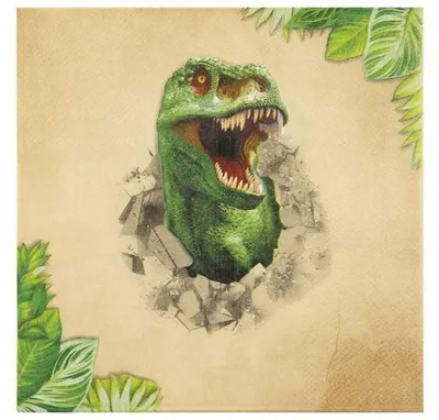 Image de Serviettes de table - dino 12pcs