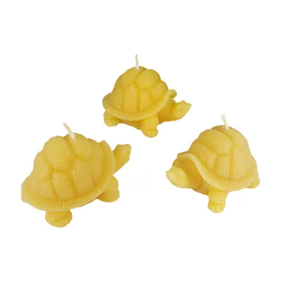 Produktbild von Bienenwachskerzen Schildkröten Kerzen 3er Set je 4 x 5 x 7 cm – drei gleiche Figuren