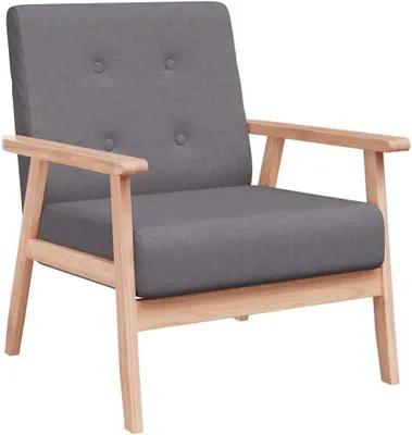 Produktbild von Dunkelgrauer Stoff-Sessel für den Wohnbereich