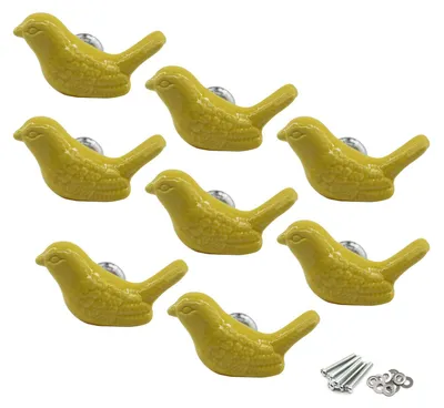 Produktbild von Türknauf, Keramik, gelb, 8 Stück