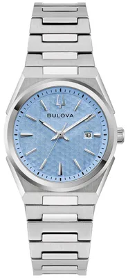 Zdjęcie produktu dla Zegarek damski Bulova 96M177, kwarcowy, model Classic, stalowy/jasnoniebieski