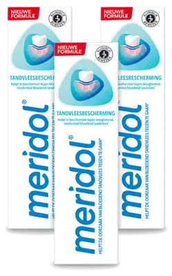 Zdjęcie produktu dla 3 sztuki pasty do zębów Meridol do codziennej pielęgnacji dziąseł - 75 ml - zestaw ekonomiczny