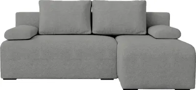 Produktbild von BroMARKT Ecksofa mit Schlaffunktion Ernest Grau Bouclé Rechts