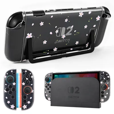 Produktbild von Transparente Schutzhüllen für die Switch 2 mit Blumenmuster
