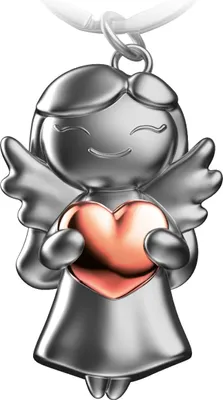 Immagine prodotto di FABACH Angelo custode portachiavi stella con cuore - Angelo portafortuna portachiavi amore - Angelo custode regalo portafortuna - Angelo dolce con cuore come idea regalo per una fidanzata
