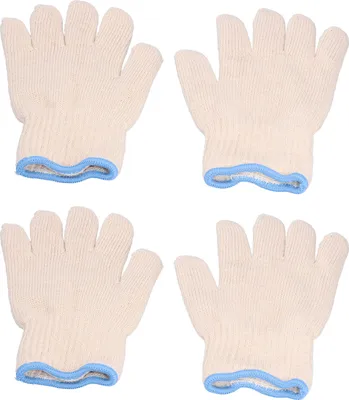 Produktbild von 2 Paar wärmeisolierende Handschuhe, hitzebeständig bis 300 °C, rutschfest, verbrühungssicher, für Grillofen