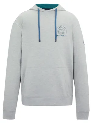 Productafbeelding van Regatta - "Cline" hooded sweater voor heren, model RG12942 (maat M), kleur: gemêleerd grijs/Mediterranea