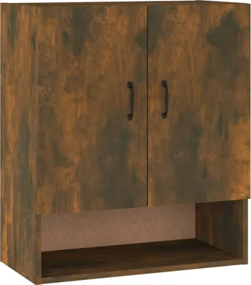 Image de vidaXL Armoire murale chêne fumé 60x31x70 cm Bois composite