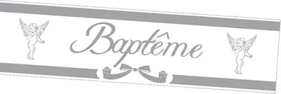 Immagine prodotto di Banner battesimo argento, colore argento - taglia unica