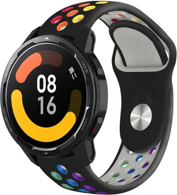 Produktbild von Strap-it Xiaomi Watch S1 Sportarmband (Schwarz Bunt)
