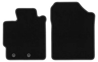 Produktbild von Velours-Fußmatten Vorne für Toyota Yaris III FL 2017-2020 (Schrägheck) – 2-tlg, Schwarz, passgenau – Wielganizator BASIC