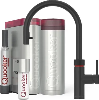 Produktbild von Quooker Wasserhahn PRO3 Flex schwarz 3XBLK + Cube