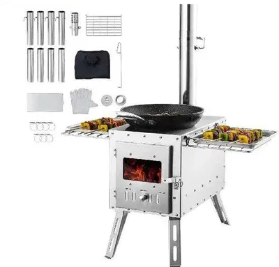 Produktbild von Famanu Holzofen - Tragbar, Edelstahl - Für Campingzelte