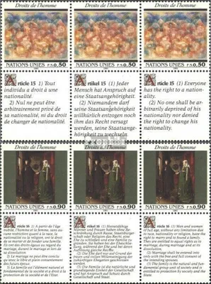 Produktbild von Briefmarken UNO - Genf 1991 Mi 208-209 Sechserblocks (kompl. Ausg.) postfrisch Menschenrechte