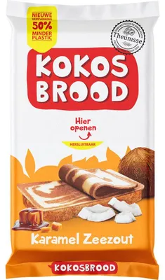 Image de Theunisse Coco Brood Caramel & Sel Marin, 275g – Snack & tartinade sucrée