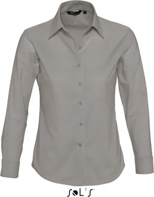 Produktbild von SOL'S Damen Bluse Classic Oxford Langarmhemd Shirt Freizeit Business, Größe:XL, Farbe:Silber
