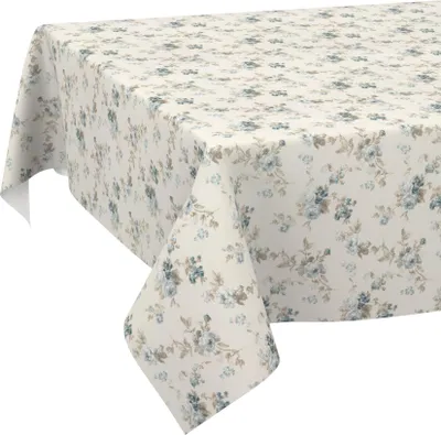 Produktbild von Tischdecke Zeitlos Rosen Blau 2000x140cm Schnittkante Wasserabweisend abwaschbar