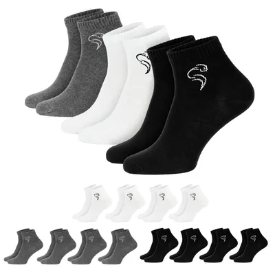 Produktbild von Quarter Socken aus Baumwolle für Damen & Herren, 12 Paar für Sport & Freizeit