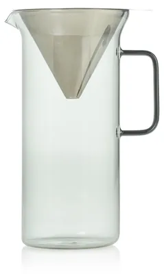 Immagine prodotto di Preparatore per caffè filtro manuale AdHoc Impact, capacità circa 1000 ml, vetro grigio/acciaio inossidabile/silicone, diametro 10,2 cm, altezza 24 cm, filtro diametro 12,5 cm, altezza 9,2 cm
