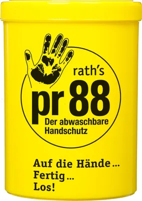 A yellow container with black text and graphics.