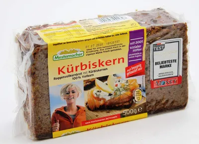 Produktbild von Mestemacher Kürbiskernbrot, 9er Pack (9 x 500g Packung)