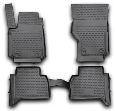 Gummi Fußmatten Set für VW Amarok, Bj. 2010-2016, 4-teilig, schwarz