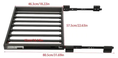 Image de Séchoir à linge télescopique pour lave-linge - Support à vêtements - Longueur réglable de 56 à 61 cm - Largeur 44 cm - Acier inoxydable