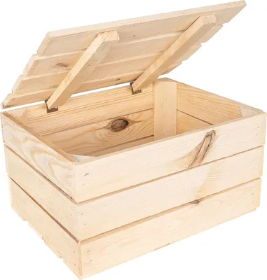 Obrázek produktu pro Creative Deco Dřevěný box na hračky s víkem | 40 x 30 x 22 cm | Béžová Dekorativní dřevěný box na hračky