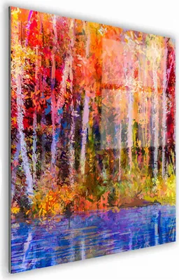 Zdjęcie produktu dla OBRAZ NA SZKLE KWADRATOWY 60x60cm 052 Las