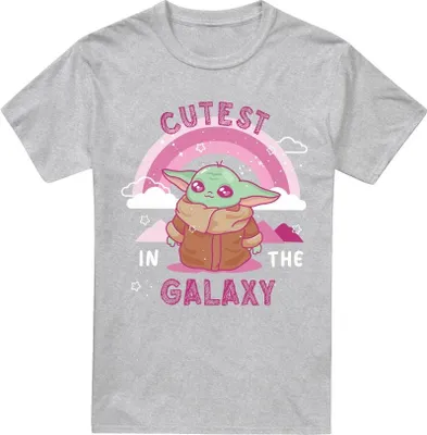 Productafbeelding van Star Wars: The Mandalorian - T-shirt voor heren, "Het schattigste in het heelal", model TV3605 (maat M) (Sport Heide)