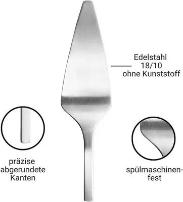 Productafbeelding van Taartmes van roestvrij staal, 23 cm, mat zilver. Serveerlepel