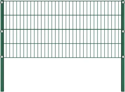 Produktbild von vidaXL Zaunelement mit Pfosten Eisen 1557,5 x 80 cm Grün